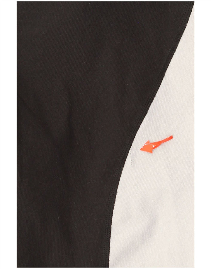 Damskie legginsy Nike Dri Fit Capri UK 10, mały, czarny poliester z blokami kolorów
