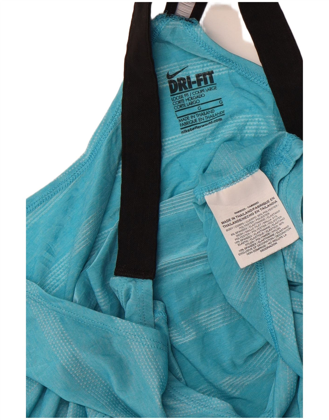 Damska kamizelka NIKE Top UK 16, duże, niebieskie, poliestrowe paski, sportowa