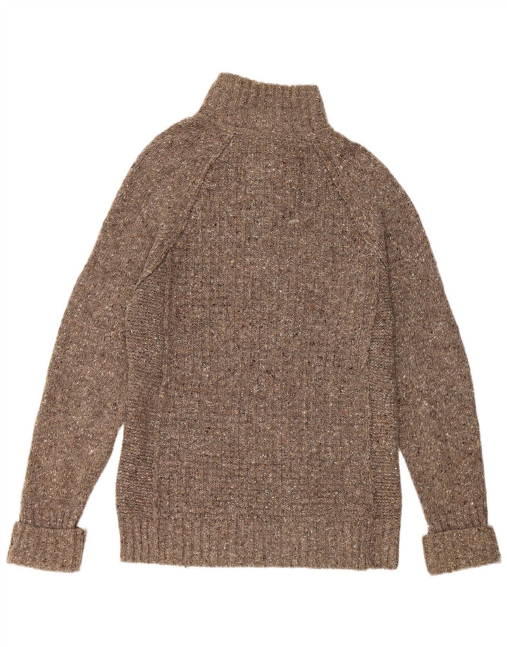 Męski sweter zapinany na guziki FAT FACE, mały, szary, wełniany w cętki