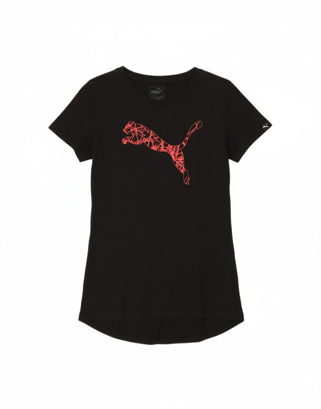 PUMA Womens Graphic T-Shirt Top UK 8 Small Black