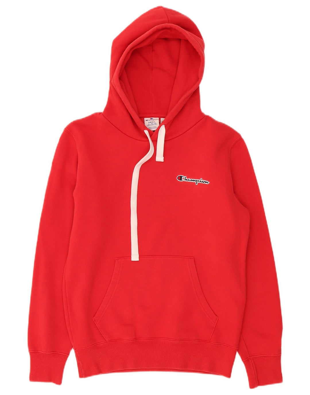 Męski sweter z kapturem Champion, mały, czerwony, bawełniany
