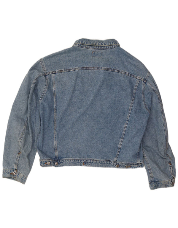 Vintage damska kurtka dżinsowa UK 20 2XL niebieska bawełna