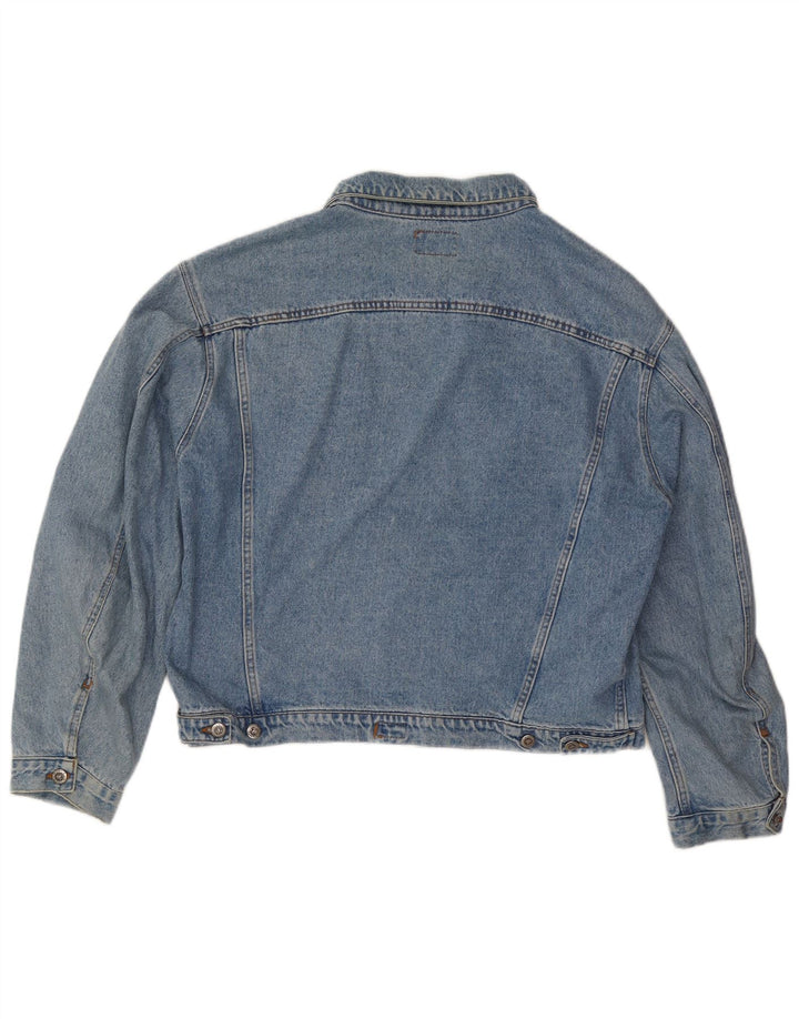 Vintage damska kurtka dżinsowa UK 20 2XL niebieska bawełna