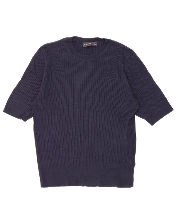T-shirt damski Marks & Spencer Top UK 14 Średni granatowy wiskoza