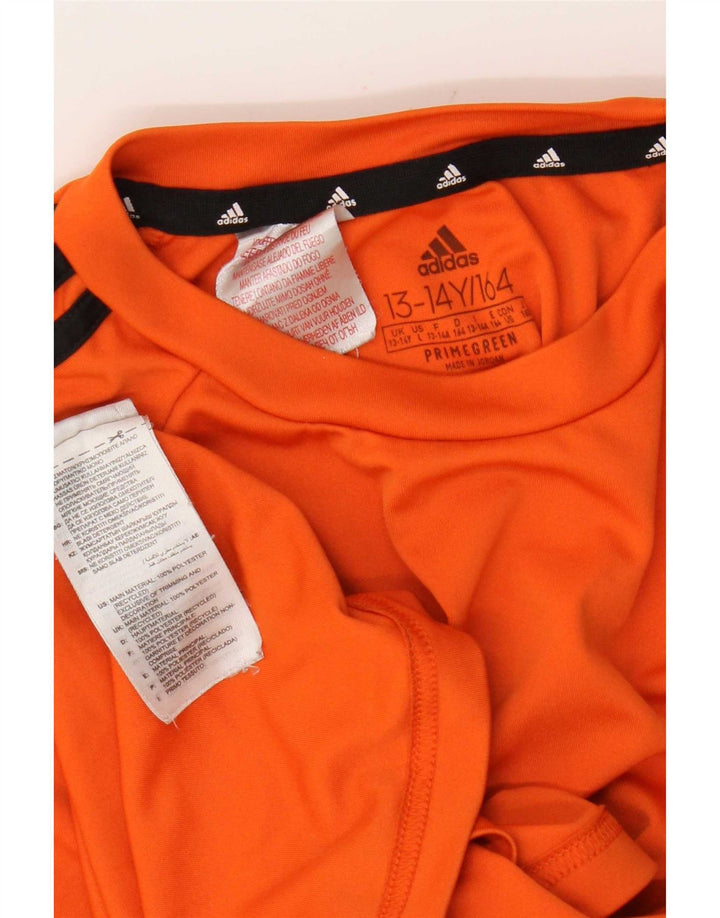 Chłopięca koszulka Adidas Aeroready Top 13-14 lat, pomarańczowy poliester