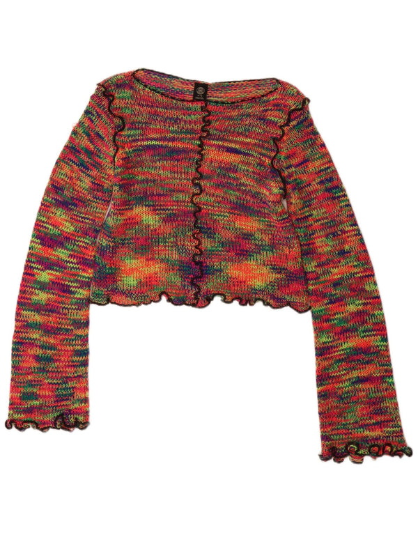 Urban Outfitters Dziewczęcy sweter z dekoltem w łódkę 11-12 lat XL, wielokolorowy