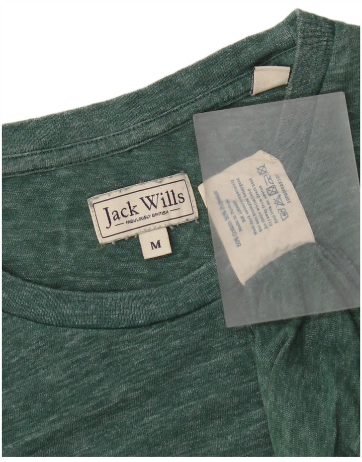 T-shirt męski Jack Wills, bawełniany, średniej wielkości, w zielone plamki