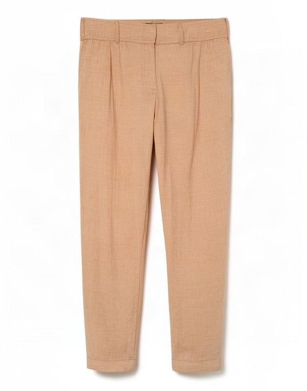 Spodnie damskie Marks & Spencer Slim Chino UK 8 Small W28 L28 Różowe lniane
