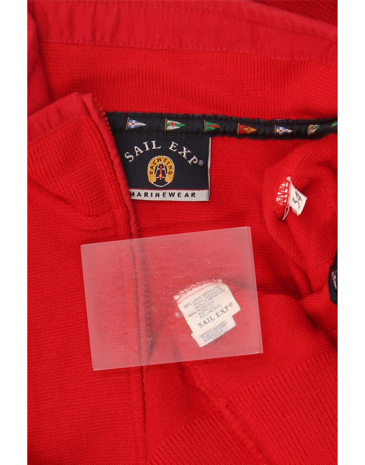 Męski sweter Sail Exp z zamkiem błyskawicznym IT 54 XL, czerwona wełna