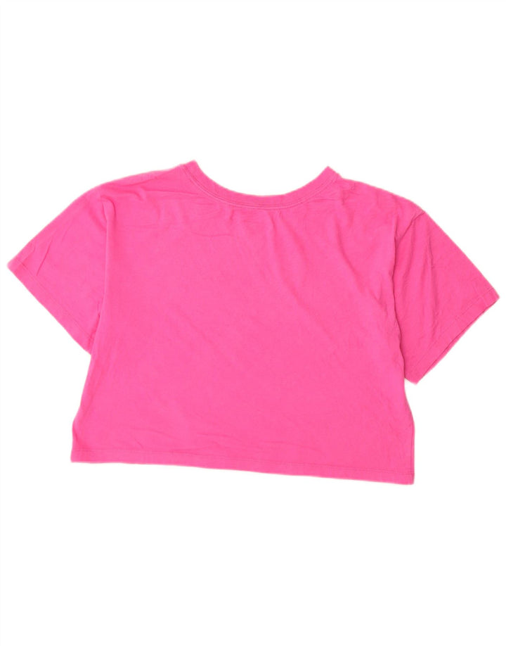 Damska koszulka CHAMPION Crop Graphic Top UK 10 Small Pink