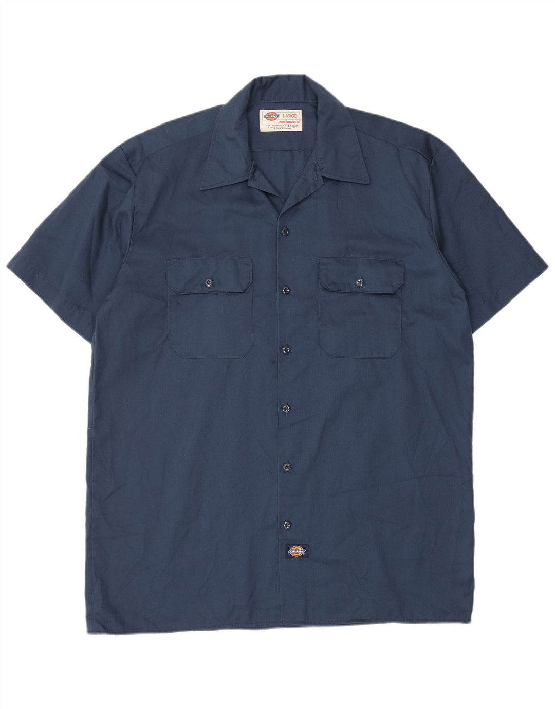 Męska koszula z krótkim rękawem Dickies, duży, granatowy, poliester