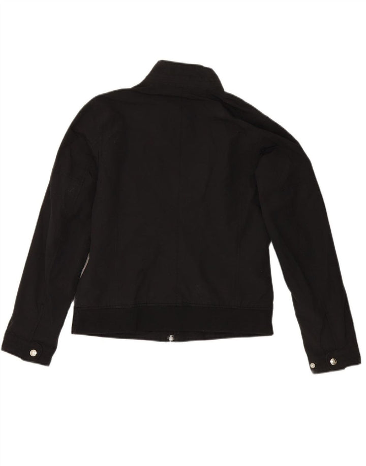 REFRIGUE Womens Bomber Jacket UK 12 Medium Black Nylon