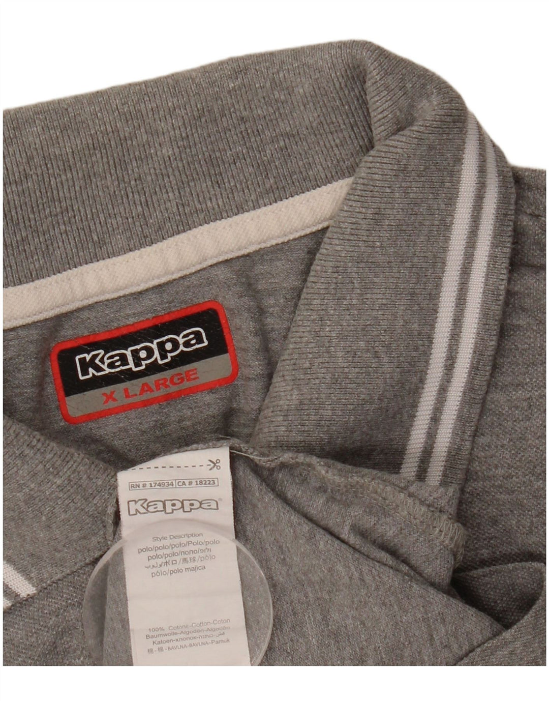 Męska koszulka polo Kappa XL, szara bawełna