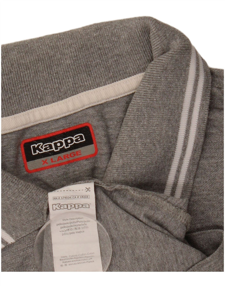 Męska koszulka polo Kappa XL, szara bawełna