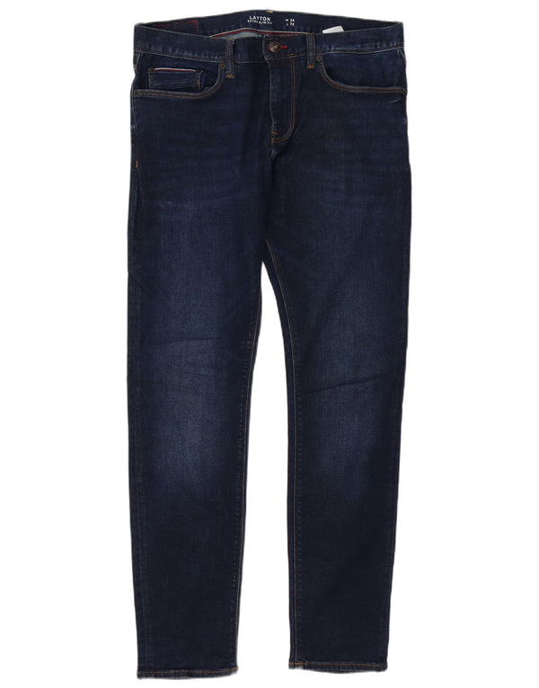 Tommy Hilfiger Męskie Layton Skinny Jeans W34 L32 Granatowa bawełna