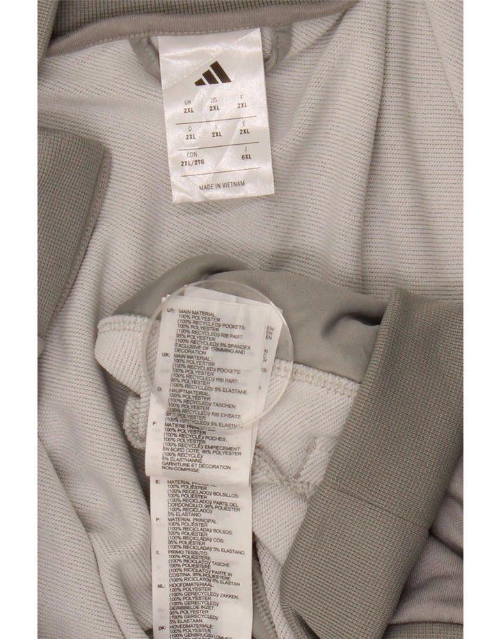 Adidas Męska bluza dresowa Top 2XL Szary poliester