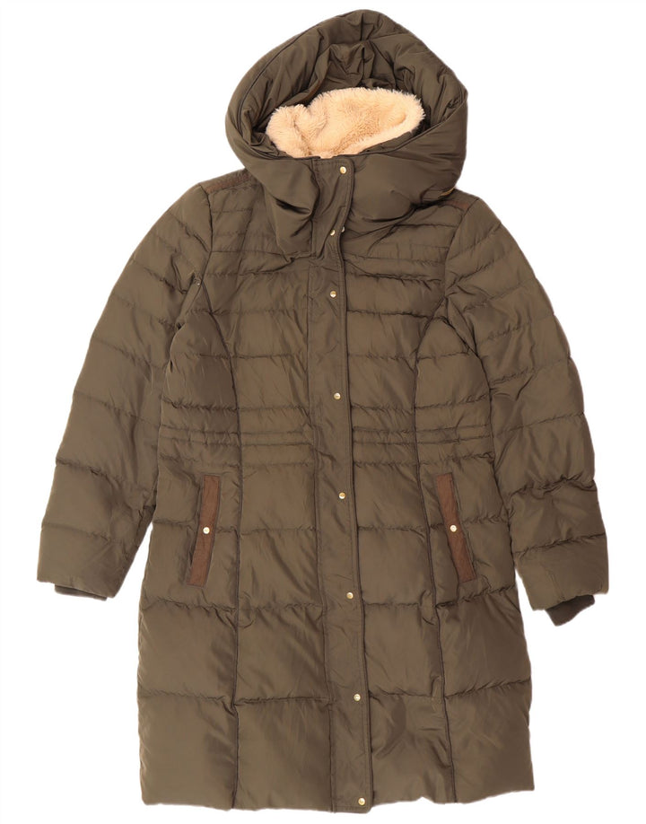 Vero Moda Damski płaszcz z kapturem i ociepleniem, duży, khaki, poliester, zimowy