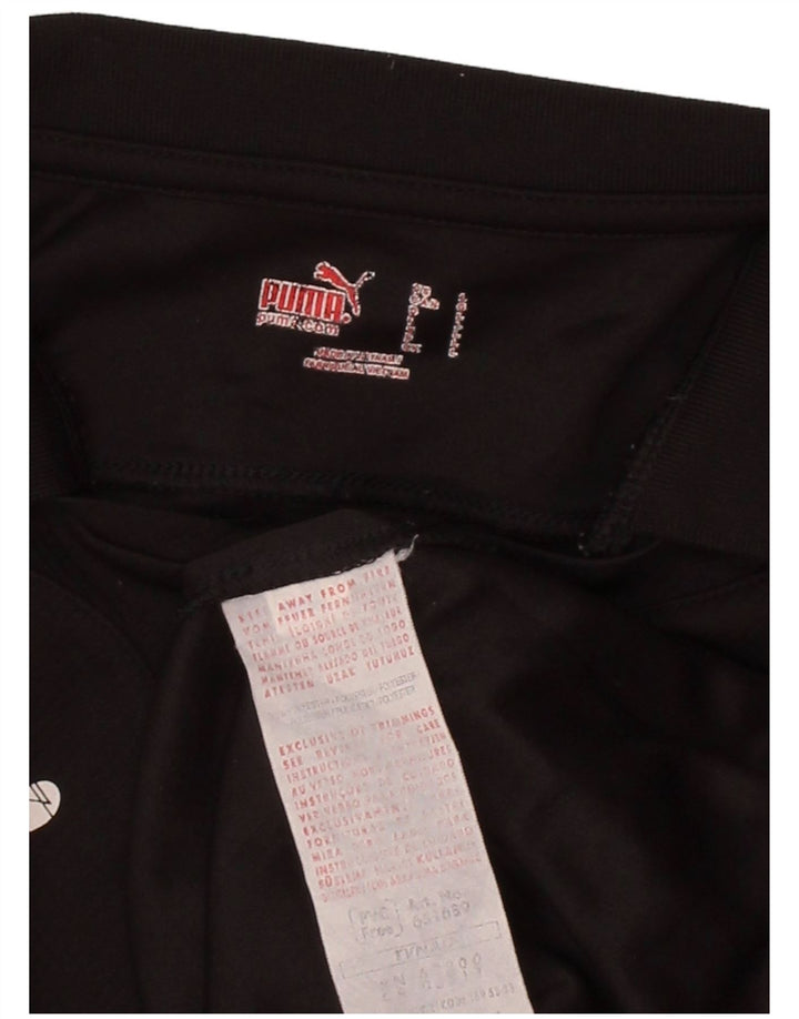 PUMA Mens Polo Shirt Large Black Polyester