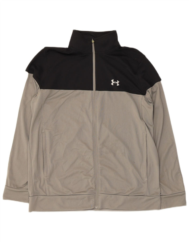 Męska bluza dresowa UNDER ARMOUR, duża, szara, z blokami kolorów