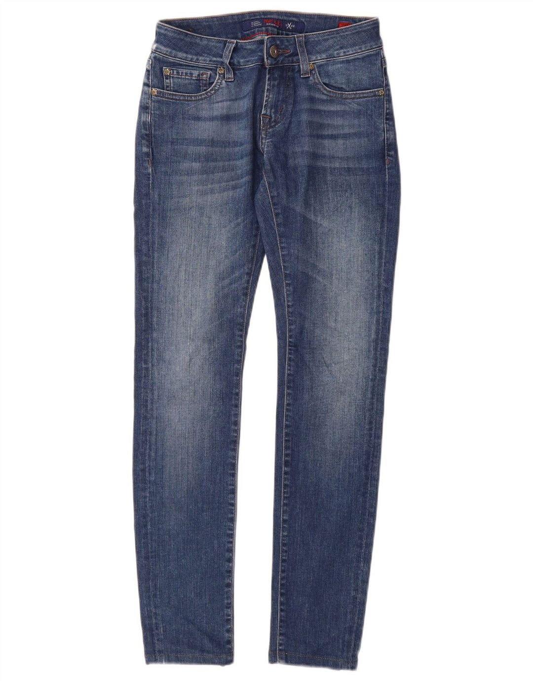 Damskie jeansy rurkowe Rifle W25 L28 Niebieskie