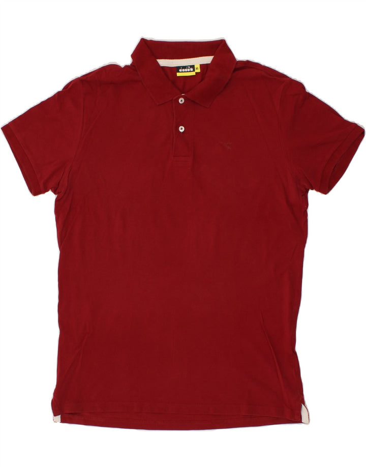 DIADORA Mens Polo Shirt XL Red Vintage Diadora and Second-Hand Diadora from Messina Hembry 