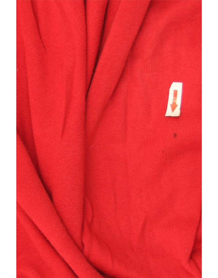 Męski sweter Tommy Hilfiger z dekoltem w kształcie litery V, mały, czerwony