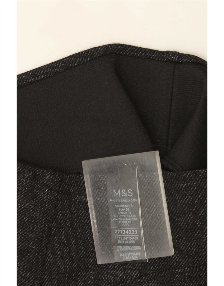 Legginsy damskie Marks & Spencer UK 8 Small, czarne, wiskozowe plamki