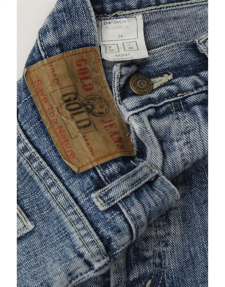 Vintage damskie jeansy rozkloszowane IT 40 Small W27 L31 niebieskie