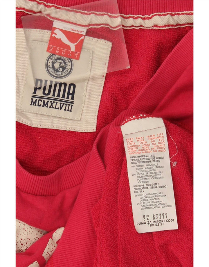 Damska bluza Puma Graphic Jumper UK 12 Średnioróżowa bawełna