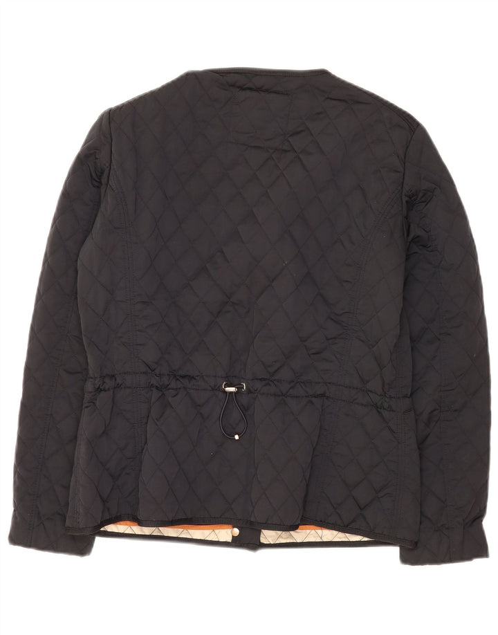 Damska pikowana kurtka Massimo Dutti UK 14, duża, czarna, poliester