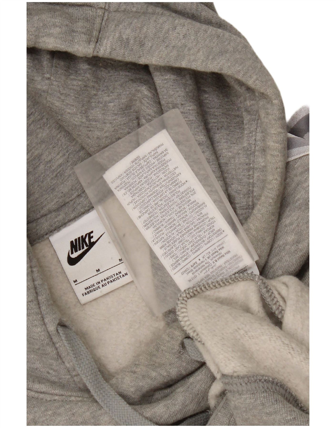 Męski sweter z kapturem Nike z grafiką, średnioszary, bawełniany w cętki