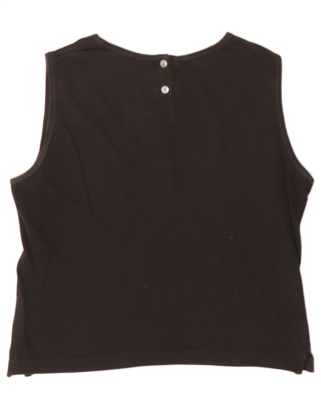 LACOSTE Womens Crop Vest Top Size 44 Large Black Cotton Vintage Lacoste and Second-Hand Lacoste from Messina Hembry 