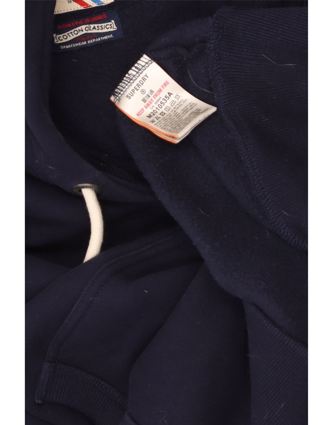 Męski sweter z kapturem Superdry Graphic, 2XL, granatowy, bawełniany