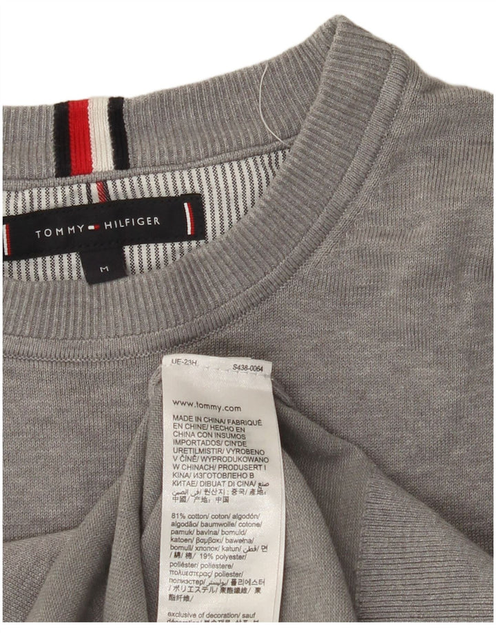 Męski sweter TOMMY HILFIGER, średnioszary, bawełniany