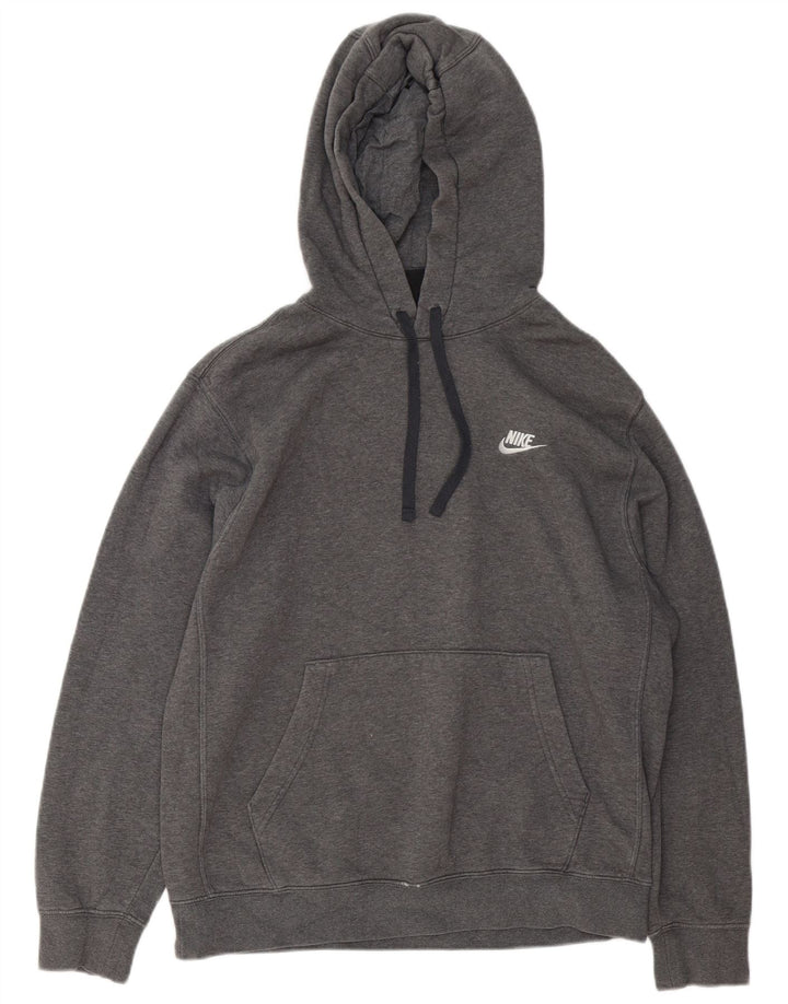Męska bluza z kapturem Nike, średnia, szara, bawełniana nakrapiana