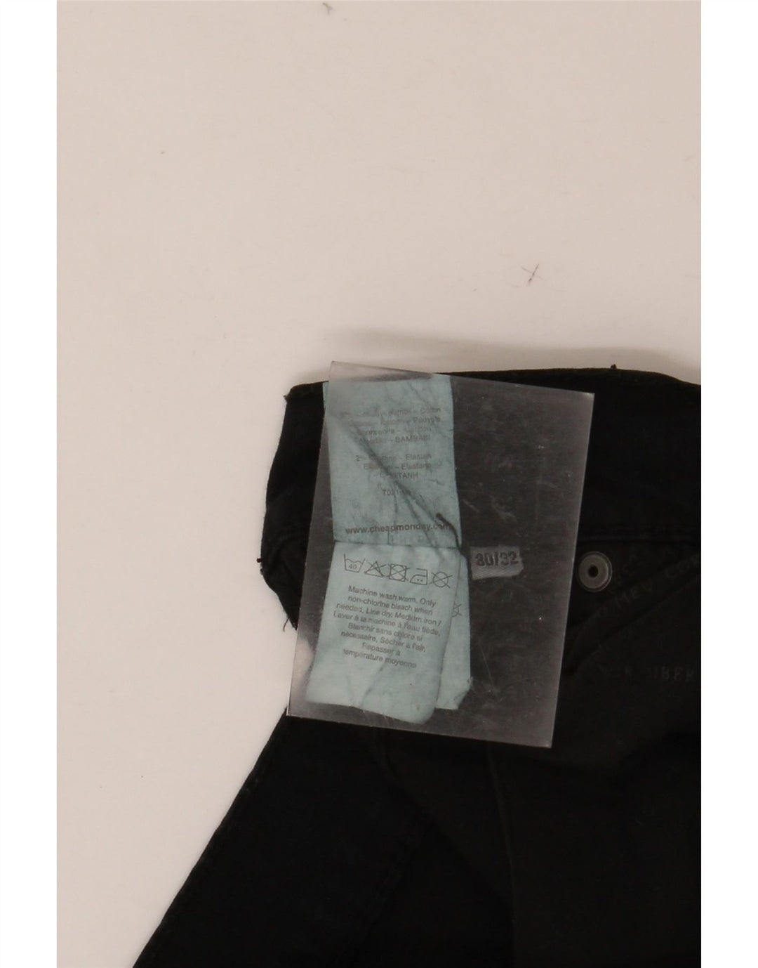 TANIE MONDAY Męskie jeansy slim W30 L32 Czarne bawełniane