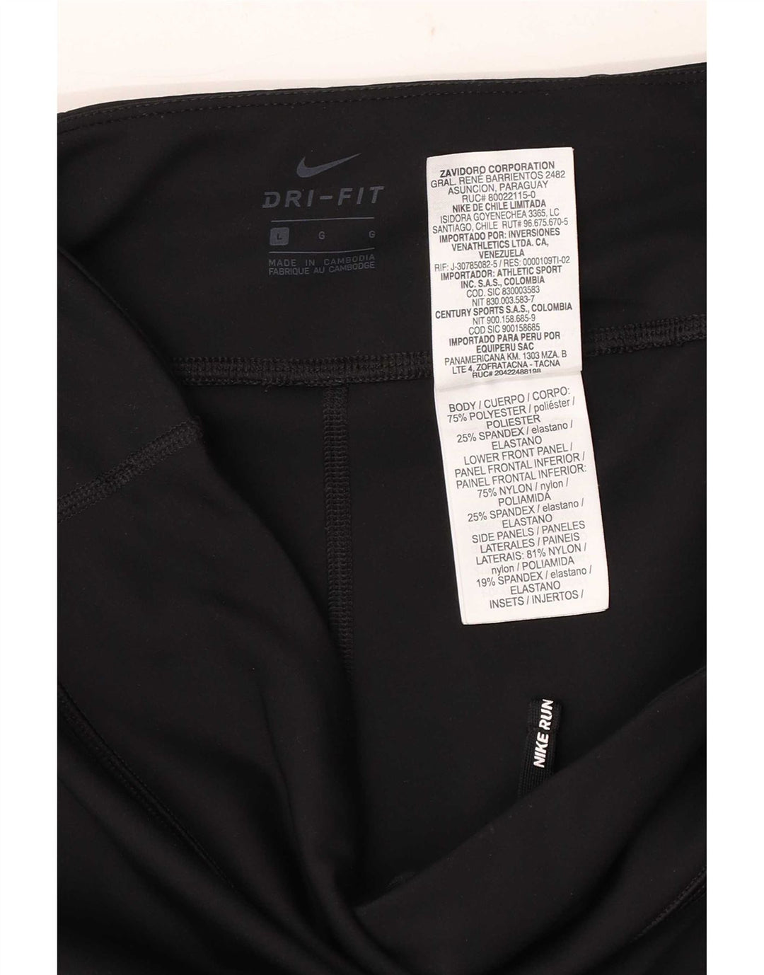 Damskie legginsy Nike Dri Fit, duże, czarne, poliestrowe