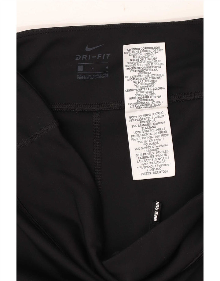 Damskie legginsy Nike Dri Fit, duże, czarne, poliestrowe