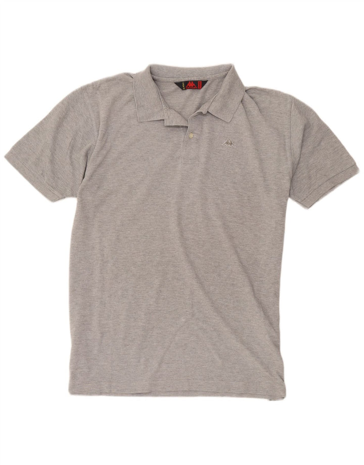Męska koszulka polo Kappa 2XL Szara bawełna w plamki