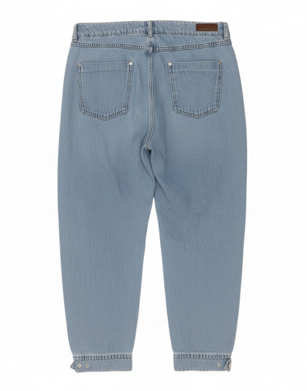 Damskie jeansy Benetton z wysokim stanem W31 L27, niebieska bawełna