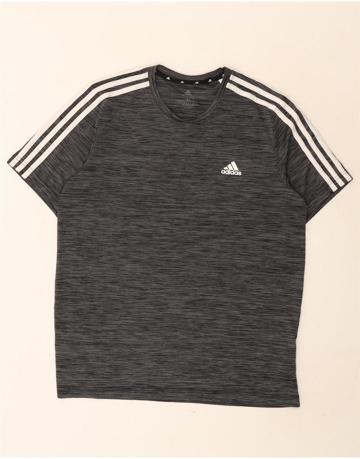 Męska koszulka Adidas Aeroready Top, średnia, szara, nakrapiana poliester