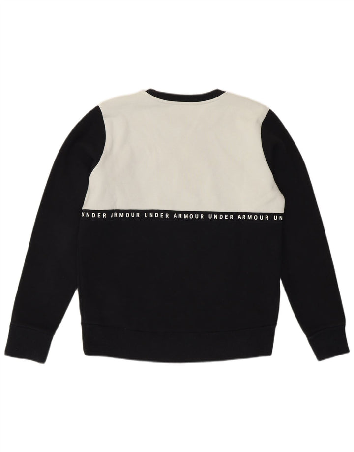 Damska bluza UNDER ARMOUR UK 10, mała, czarna, z blokami kolorów
