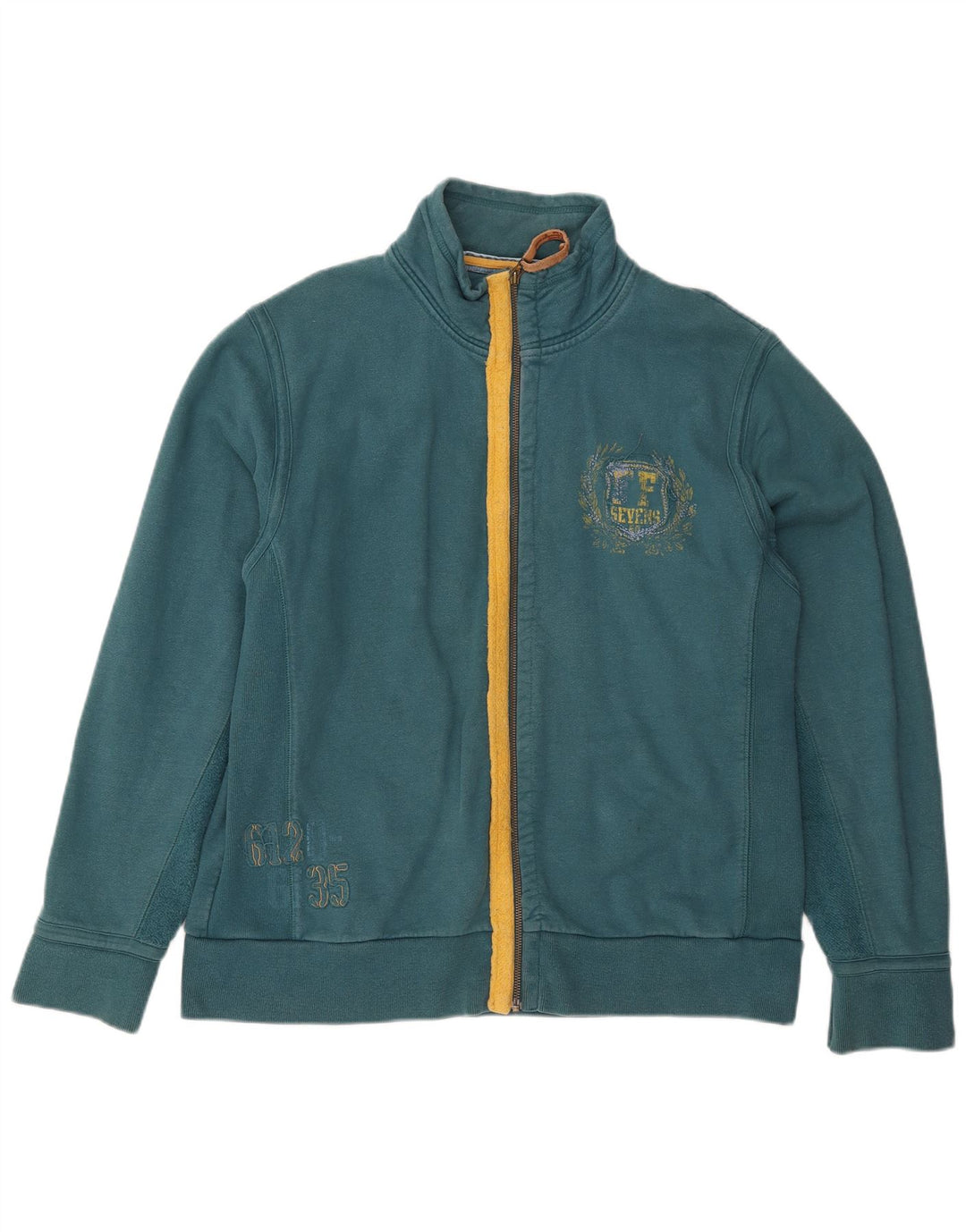 Męska kurtka dresowa Fat Face z grafiką, duża, zielona bawełna