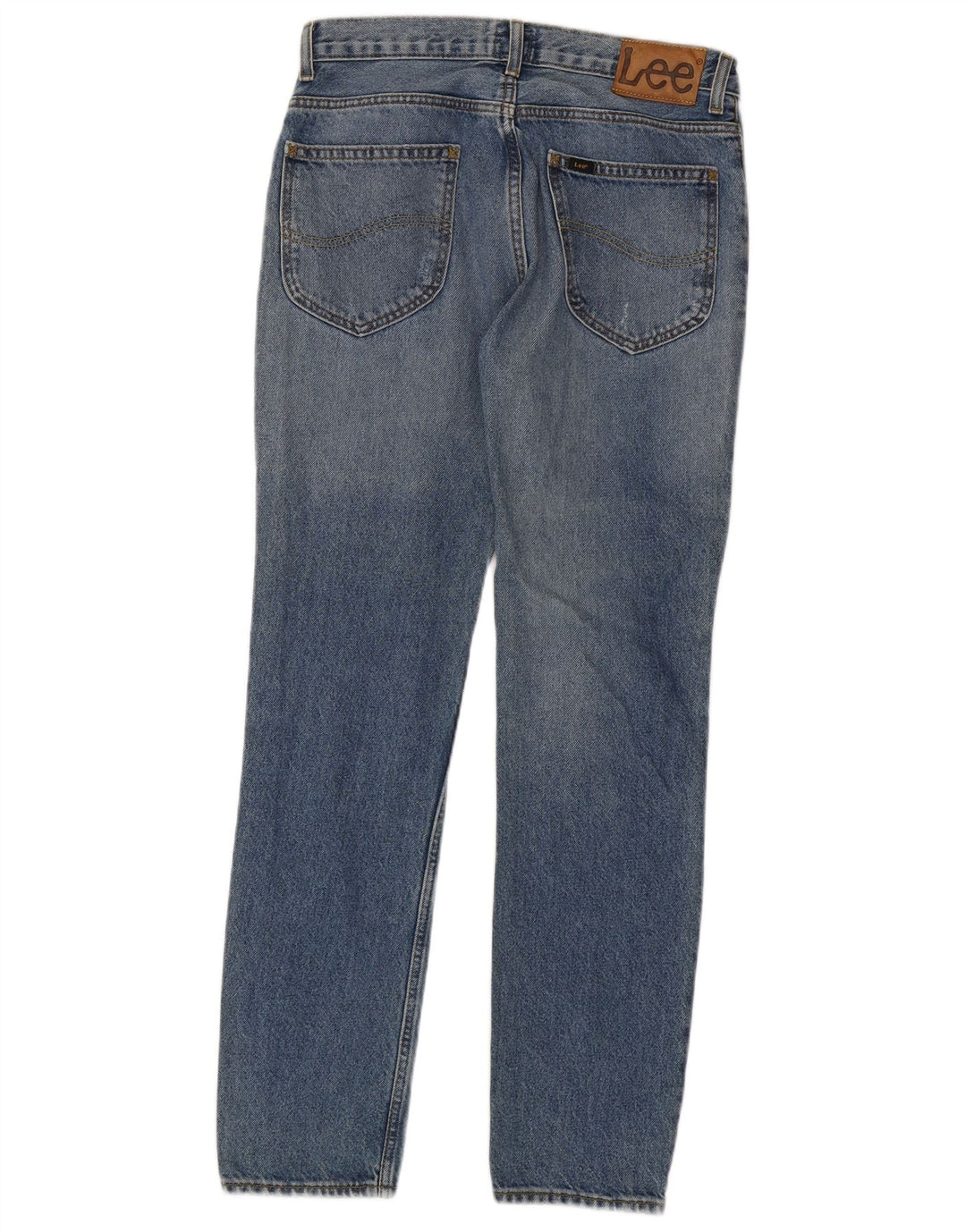 Damskie jeansy Lee Rider Distressed W30 L32 Niebieskie, bawełniane