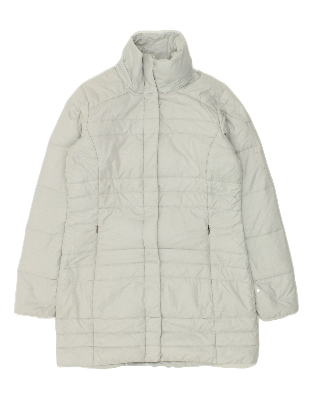 COLUMBIA Womens Padded Coat UK 14 Medium Grey Polyester | Vintage Columbia | Thrift | Second-Hand Columbia | Used Clothing | Messina Hembry 