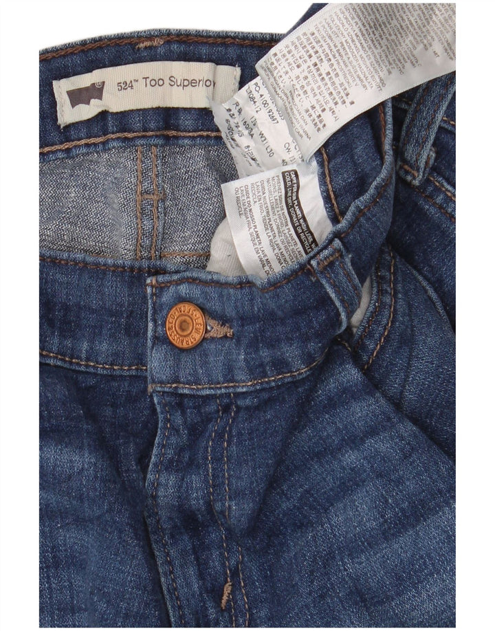 Damskie jeansy Levi's 524 Super Low Bootcut W31 L30 Niebieska bawełna