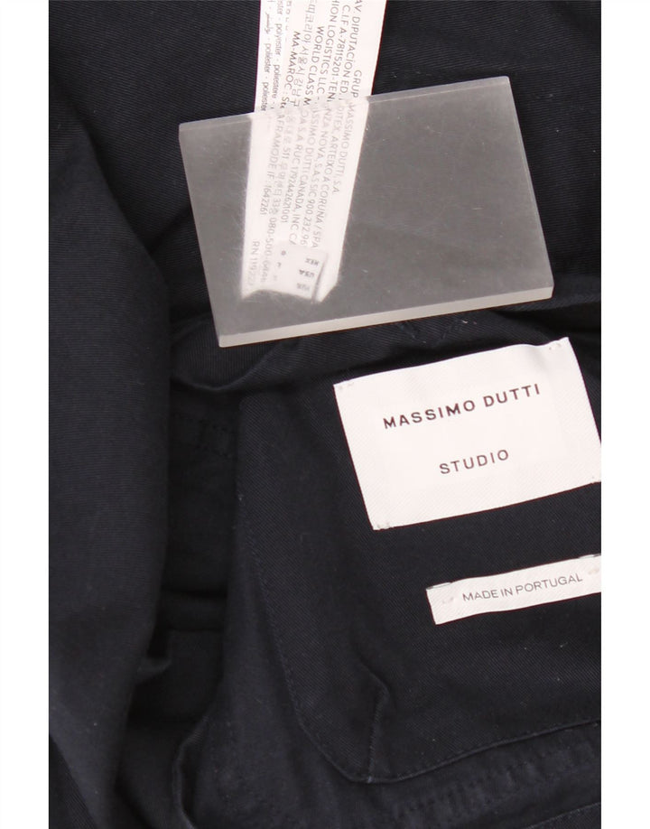Męska kurtka użytkowa Massimo Dutti UK 40, duża, granatowa, bawełniana