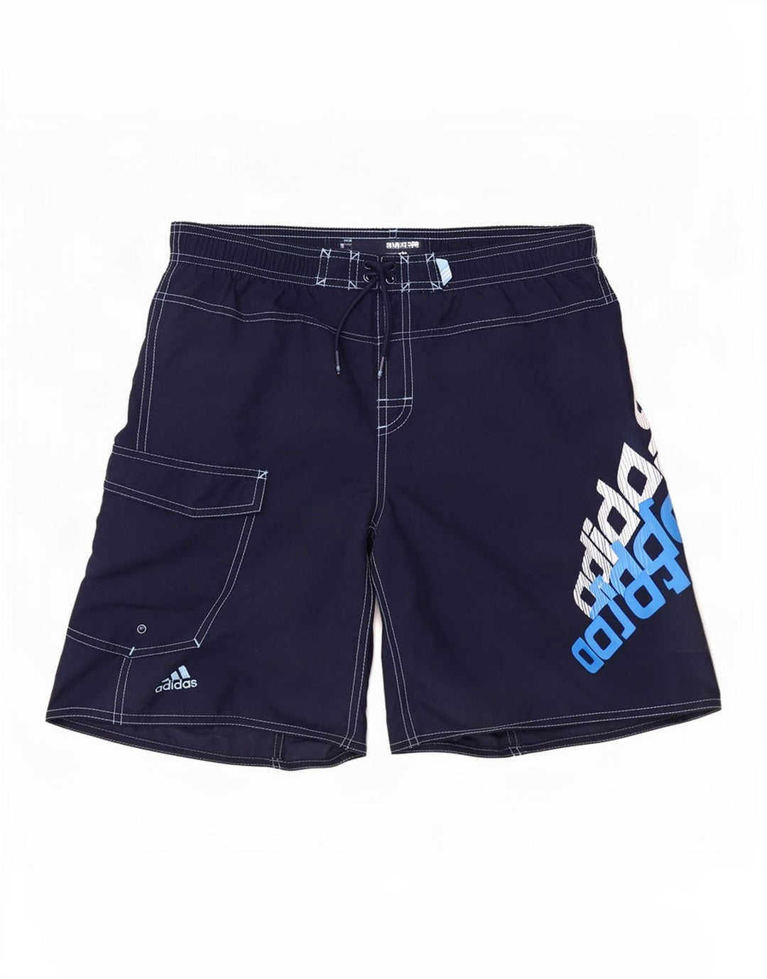 Chłopięce spodenki kąpielowe Adidas z grafiką 13-14 lat Granatowy poliester