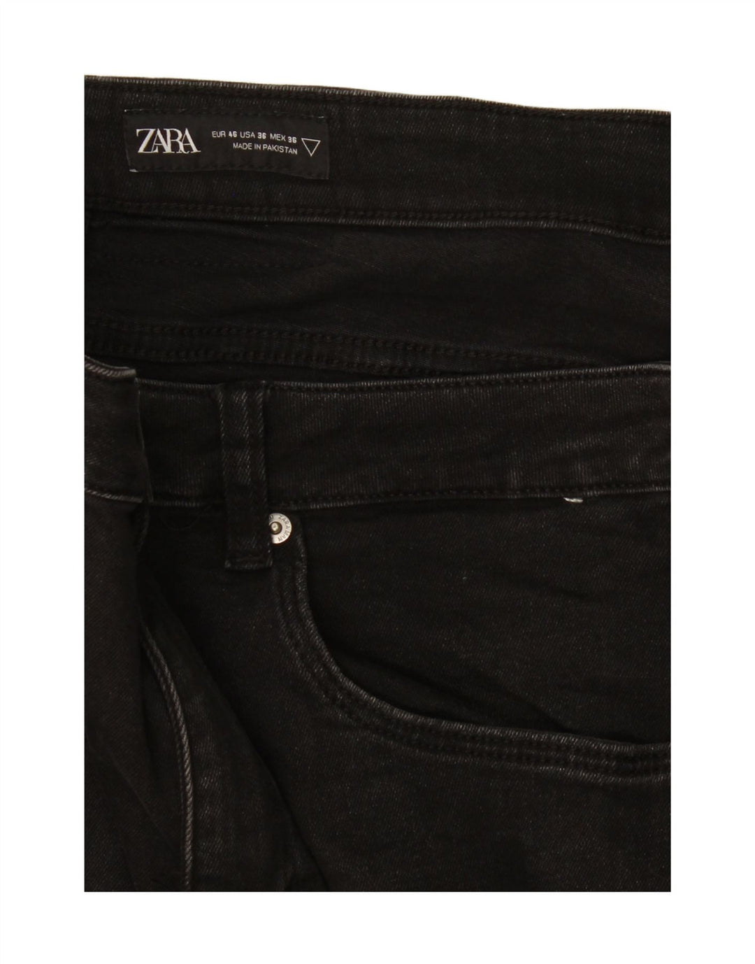 Męskie jeansy slim fit Zara EU 46 XL W36 L28 czarne