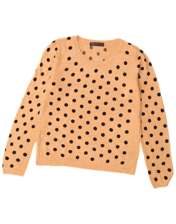 MARKS & SPENCER Damski sweter z dekoltem w łódkę, UK 10, mały beż